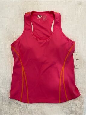 J80 Fit Women’s Endurance Tank in Pink with Orange Trim - Size Large